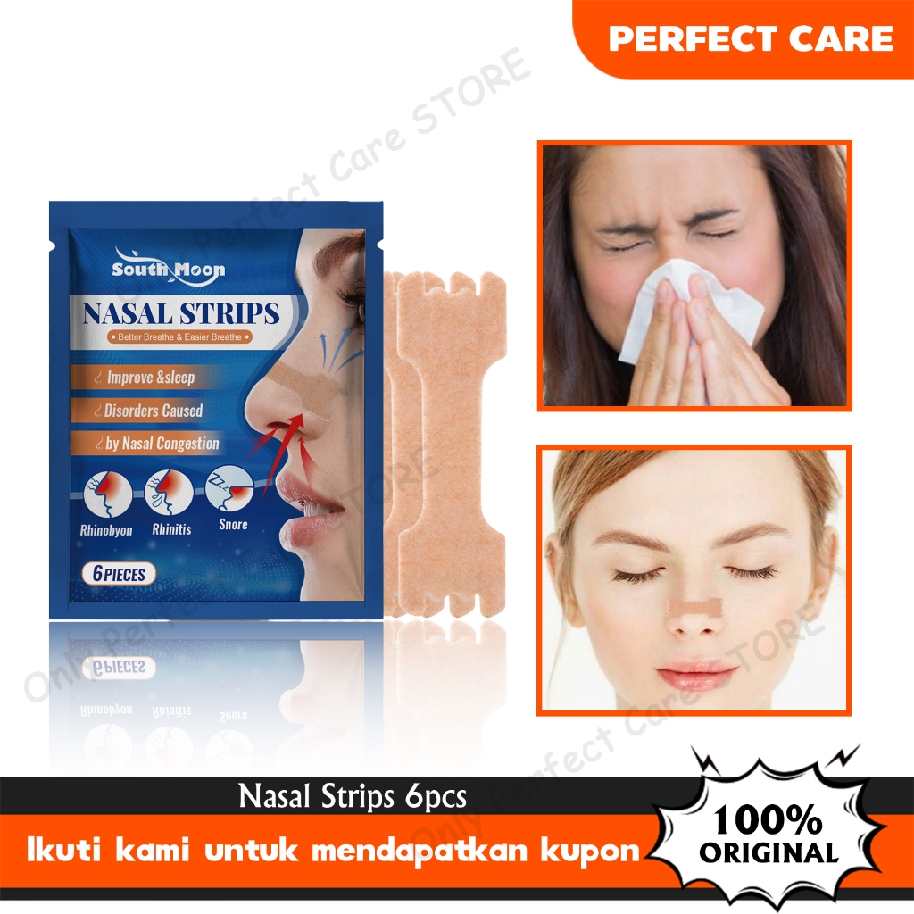 South Moon Nasal Strips 6pcs Plester Hidung Nasal Ventilation Patch Obat Hidung Tersumbat Nose Strip