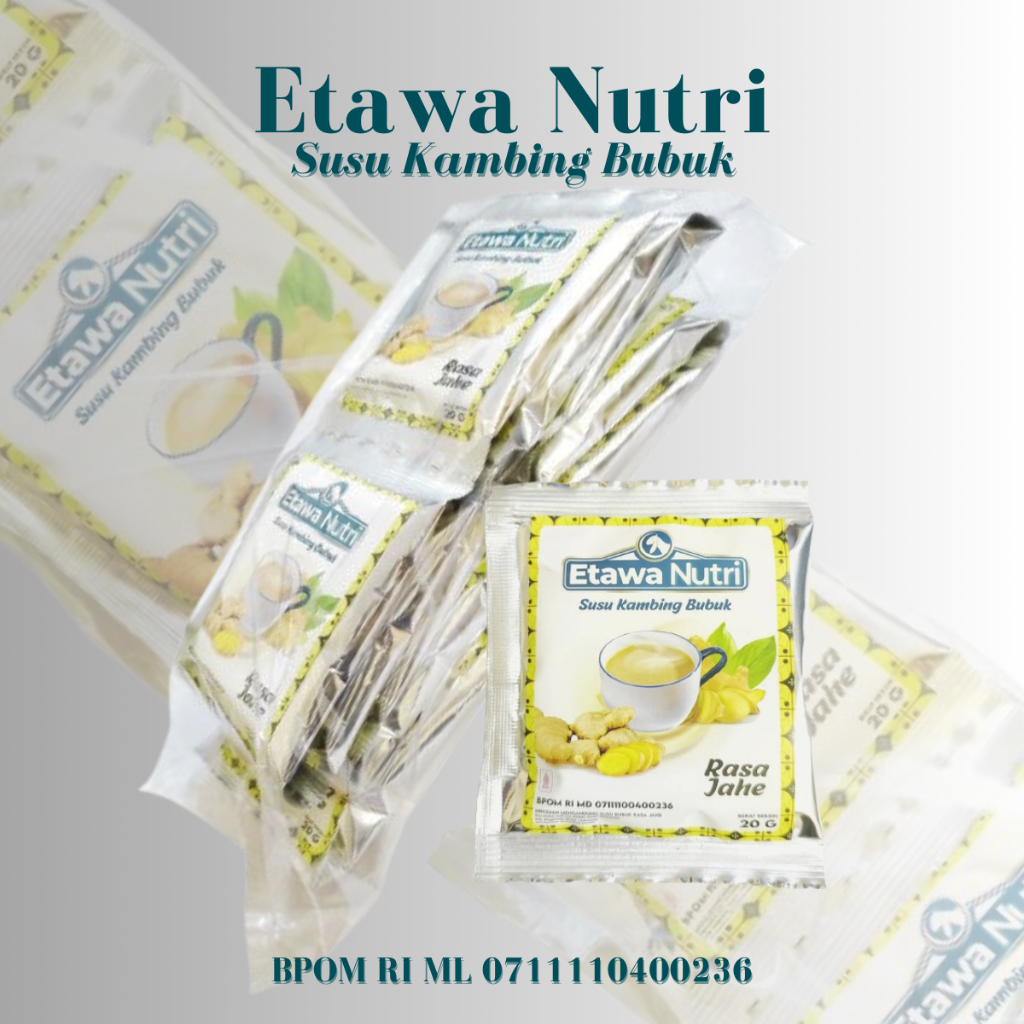 

Susu Kambing Etawa ETAWA NUTRI Sachet Bubuk Rasa Jahe - Etawa Nutri