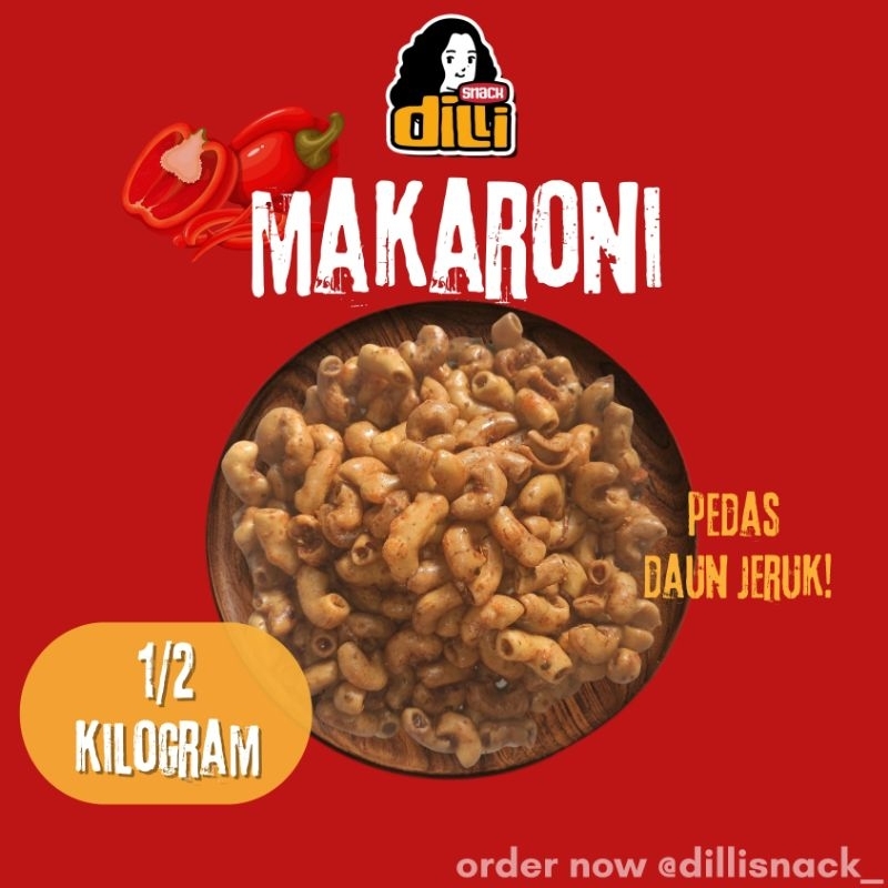 

Dilli Snack Makaroni Pedas Daun Jeruk 1/2 kilogram