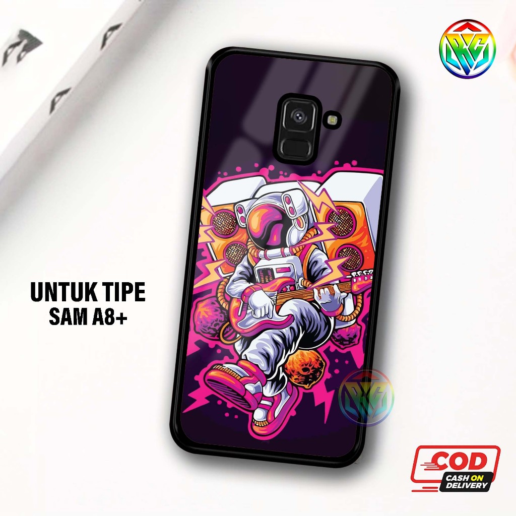 Real Case Samsung A8+ Terbaru Case kilau - New Case Glossy casing Hp Samsung A8+  [Motif ASTRO ] - H