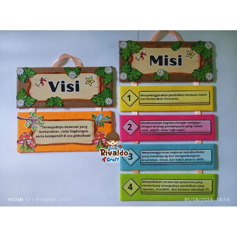 Hiasan Kelas visi dan misi sekolah