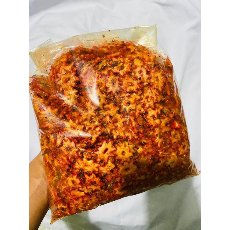 

Seblak krupuk bawang pedas daun jeruk/original daun jeruk kemasan 500gr