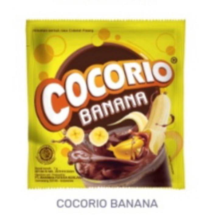 

minuman sacet cocorio rasa banana cokelat