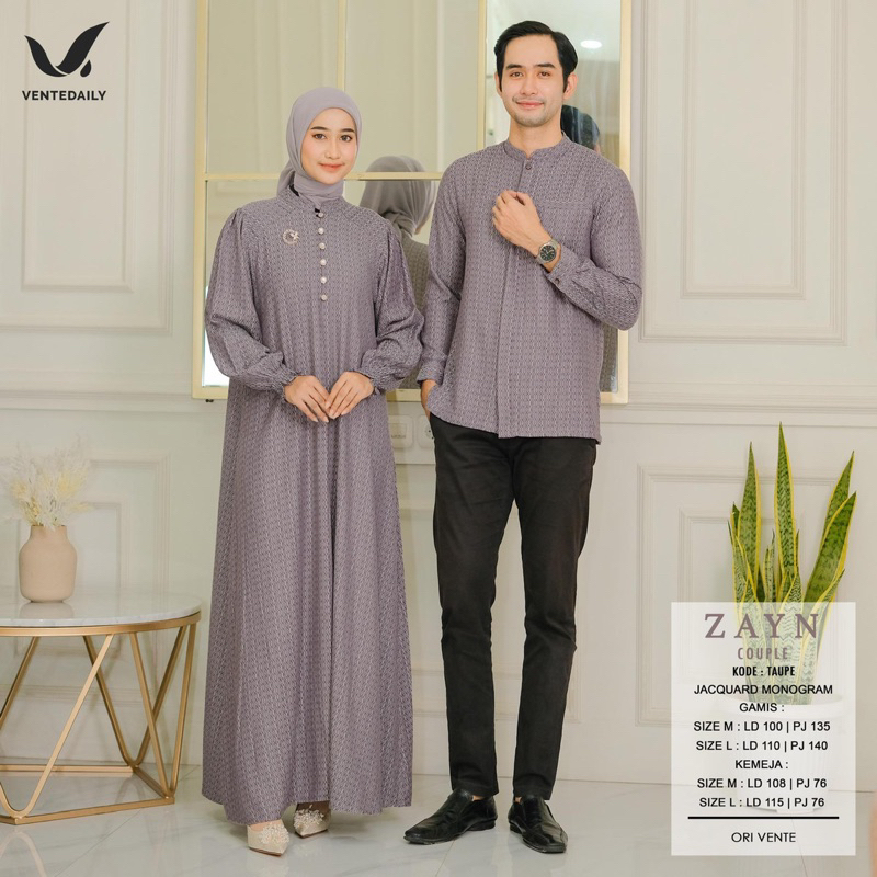 VENTE DAILY Zayn Couple Gamis Set Jaguard Motif
