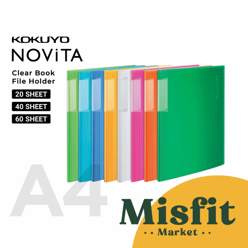 

Kokuyo NOVITA Clear Book File Holder A4 20 40 60 Pockets Penyimpanan Dokumen Folder Berkas Pocket Kantung Kantong Document