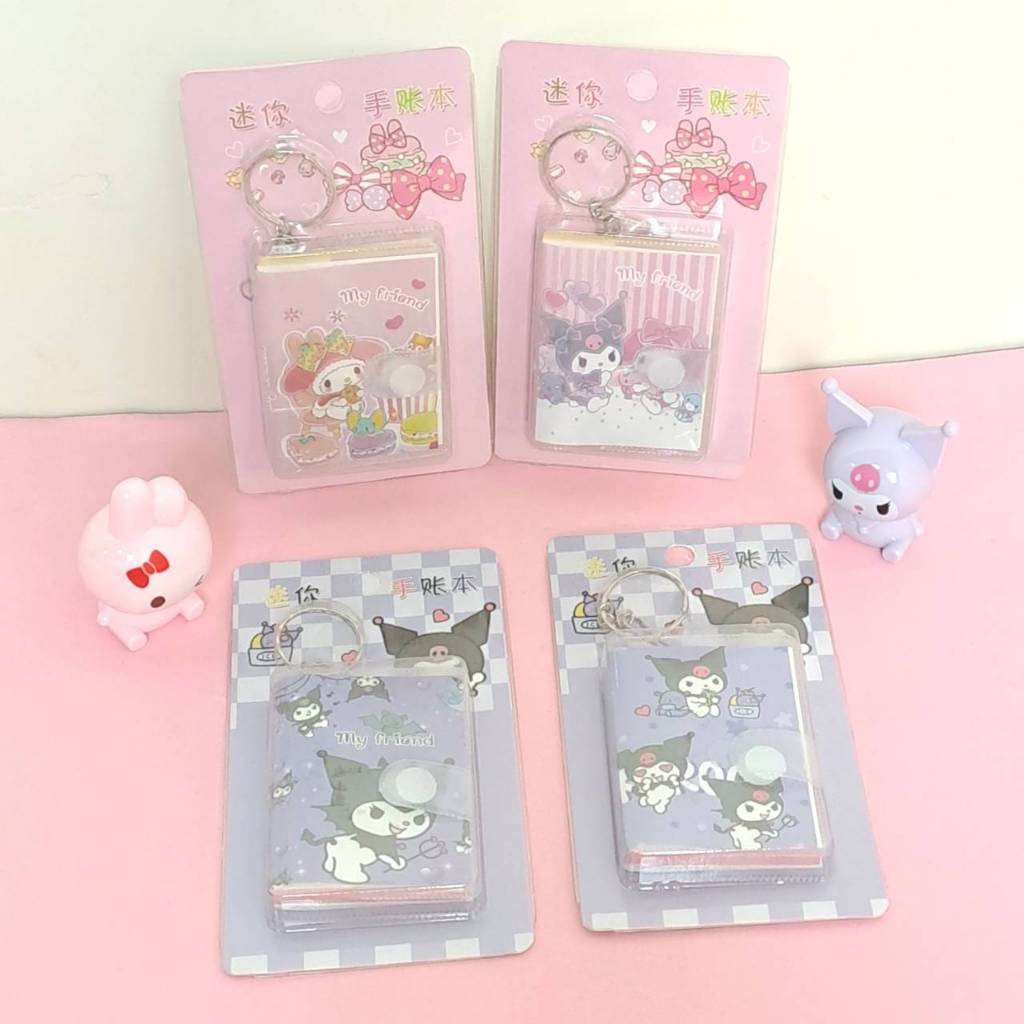 

Gantungan Kunci Keychain Ganci Notes Mini Memo Notebook Sanrio Melody Kuromi Lucu Aesthetic Anak