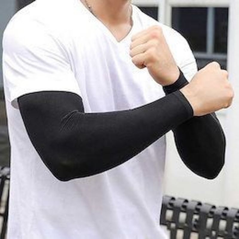 Handsock - Manset Pria Wanita Warna Hitam Bahan Spandek