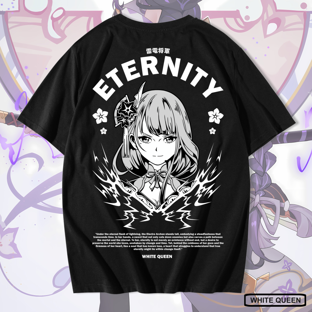 KAOS RAIDEN SHOGUN BAAL ETERNITY - KAOS DISTRO PRIA & WANITA KAOS ANIME & GAME GENSHIN IMPACT RAIDEN