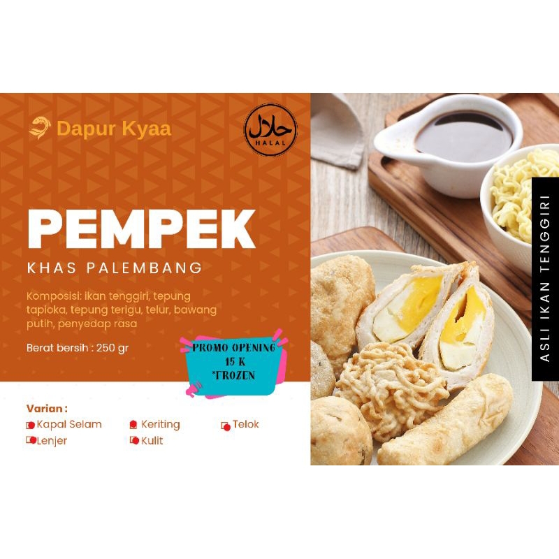 

pempek Palembang ikan tenggiri 1 pack 5 varian campur
