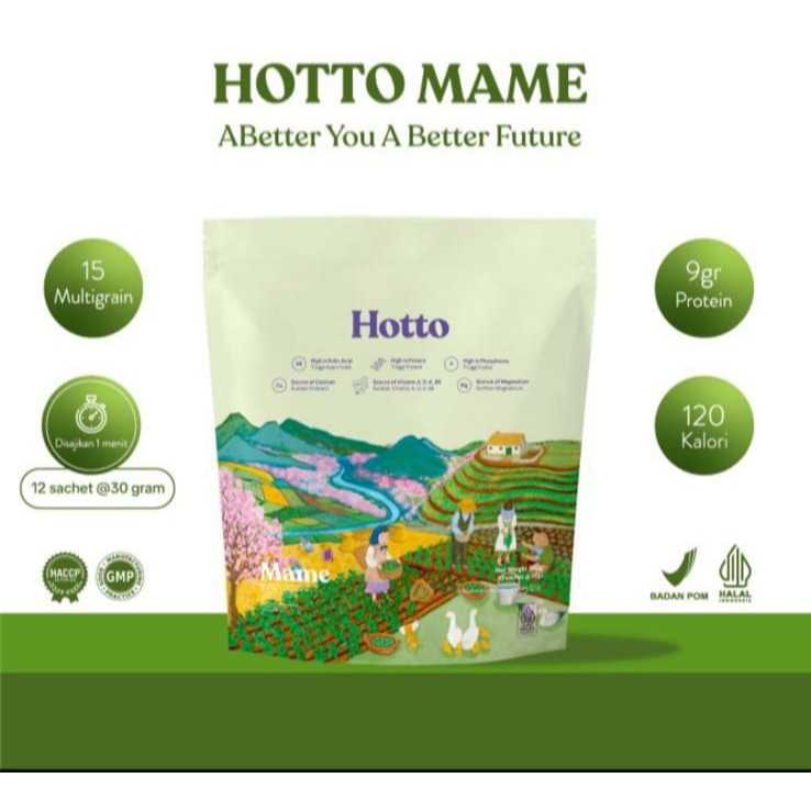 

Hotto Mame Protein Multigrain with EDAMAME - 1 Pouch (12 Sachet)