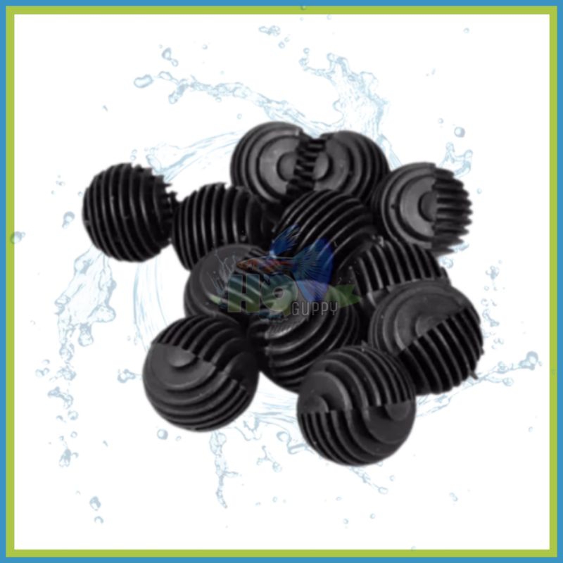 bioball bulat bioball 10pc media filter aquarium ikan hias
