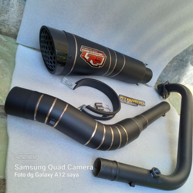 knalpot racing R9 H2 black doff ninja 250 mono cbr250rThailand cbr150r  cb150r R15 gsx vixion xabre 