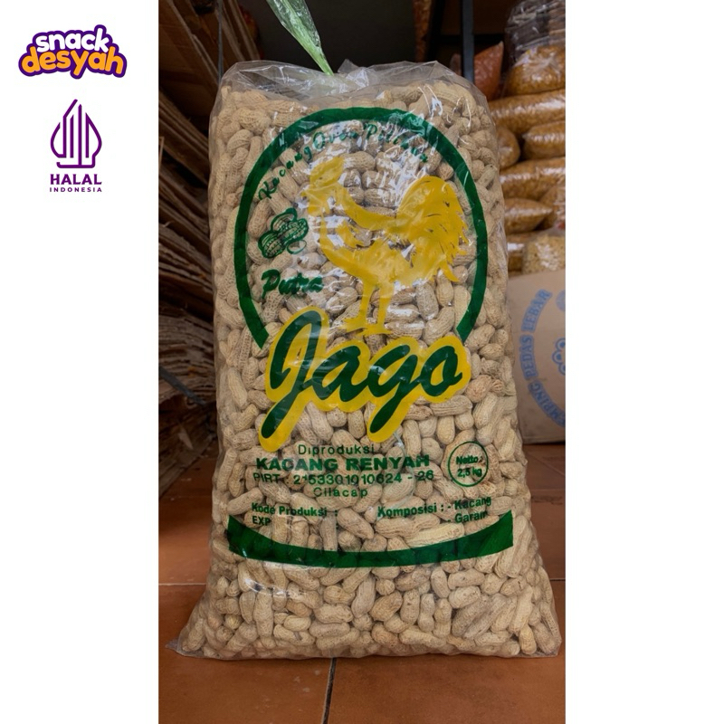 

KACANG ASIN JAGO ( 1 BALL 2,5 KG ) / PUTRA JAGO / KACANG OVEN / KACANG RENYAH
