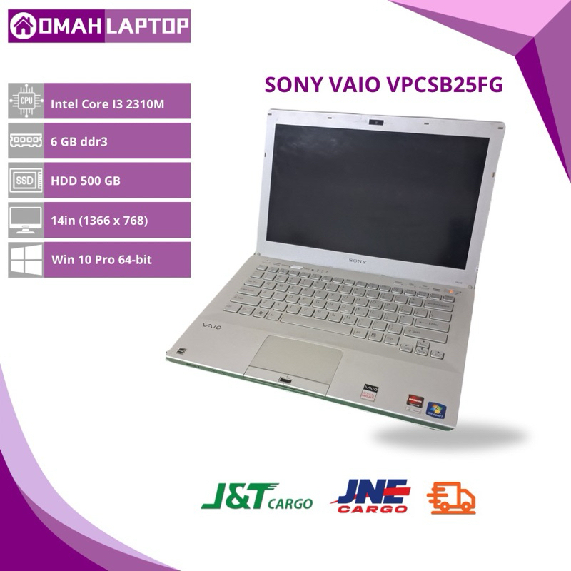 Laptop Second Bekas Murah Sony VPCSB25FG Core I3 ram 6GB ddr3