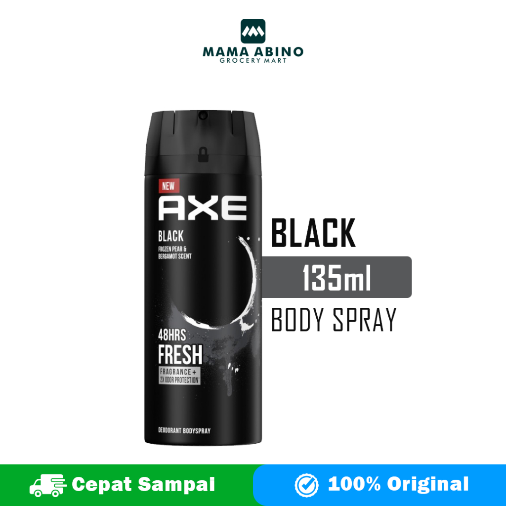 Axe Men Body Spray 135ml Black Parfum Laki Pria Cowok
