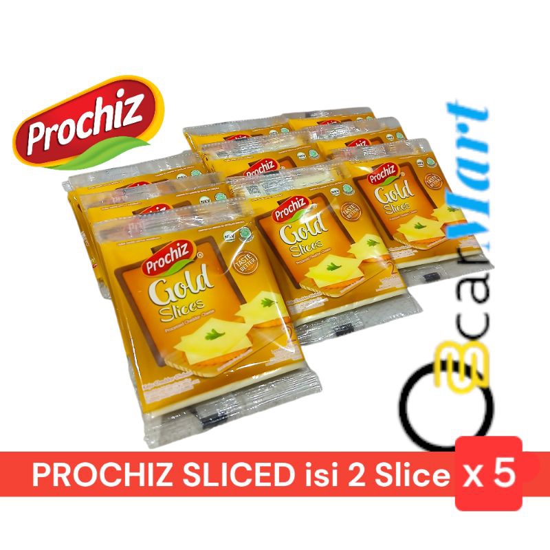 

[Gsv] Keju PROCHIZ GOLD Slices 1 Renceng isi 10 lembar ( 5 pack )