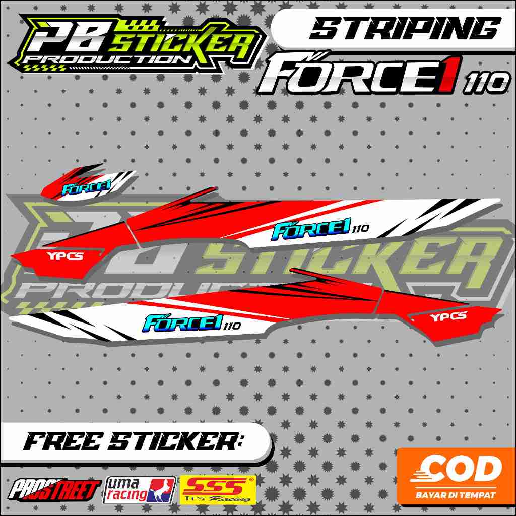 STICKER LIST YAMAHA FORCE ONE / STRIPING VARIASI YAMAHA FORCE ONE