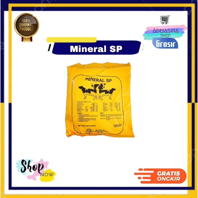 MINERAL CUSTOMIX SP 1KG Vitamin dan Mineral Sapi Kambing Domba Ternak Berkualitas 1 kg