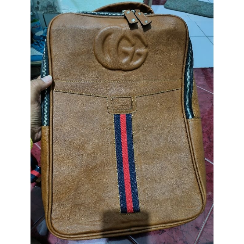 Tas Ransel Kulit Gucci Kondisi Second Pemakaian