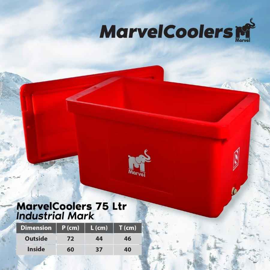 Cooler Box Es 75 Liter Marvel HRO-B75L Mirip Antartica Lion Star / Cool Box Makanan Minuman Es Batu 