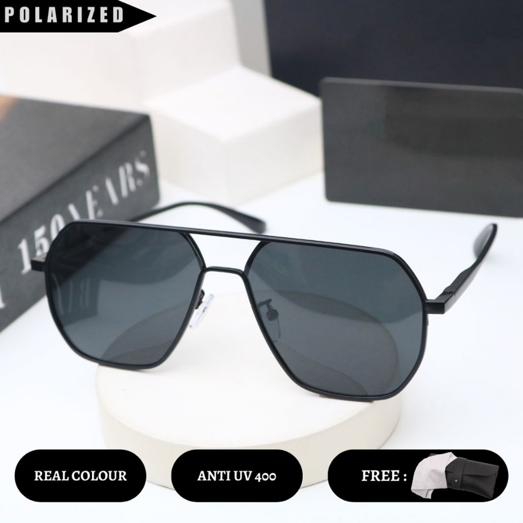 【Pakek Kotak&Lap】COD Kacamata Polaroid Kacamata Hitam Anti UV400 Mengemudi Kaca mata Memancing Kacam