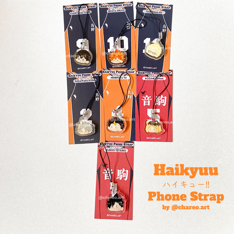 Haikyuu Phone Strap by @chareo.art (phone strap karakter anime haikyuu) (gantungan hp karakter anime