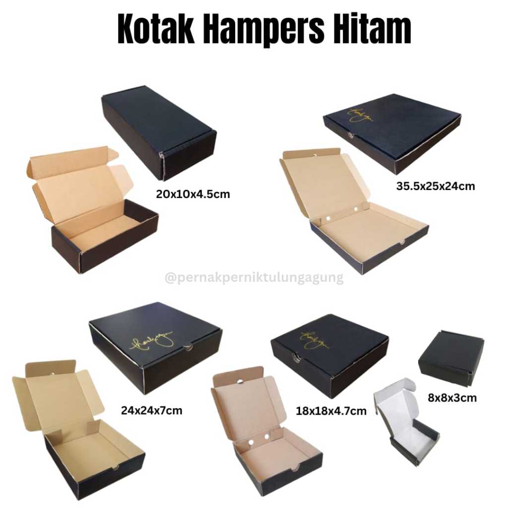 

Kotak Hampers Polos Hitam