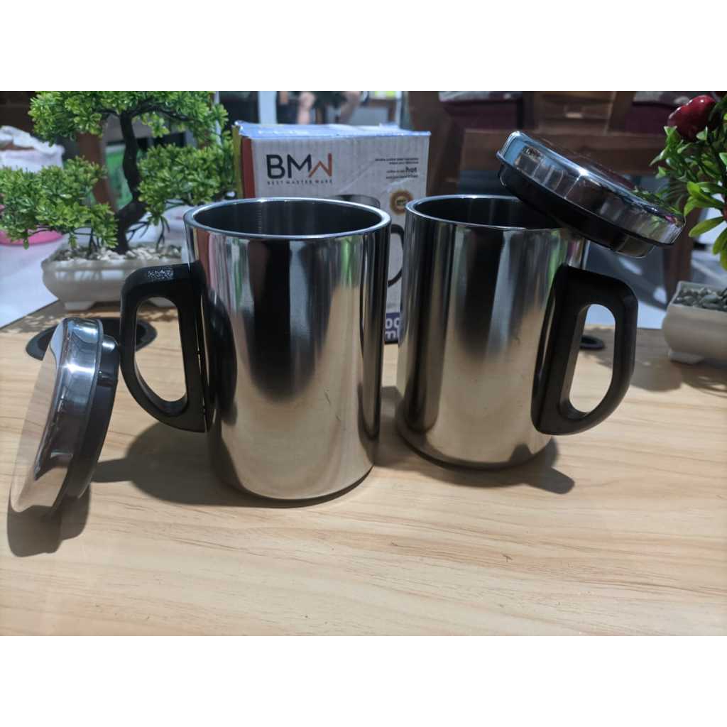 BMW Mug Stainless Steel 500ml Tahan Panas & Dingin /MUG VACUM / MUG TERMOS / MUG KOPI / MUG TAHAN PA