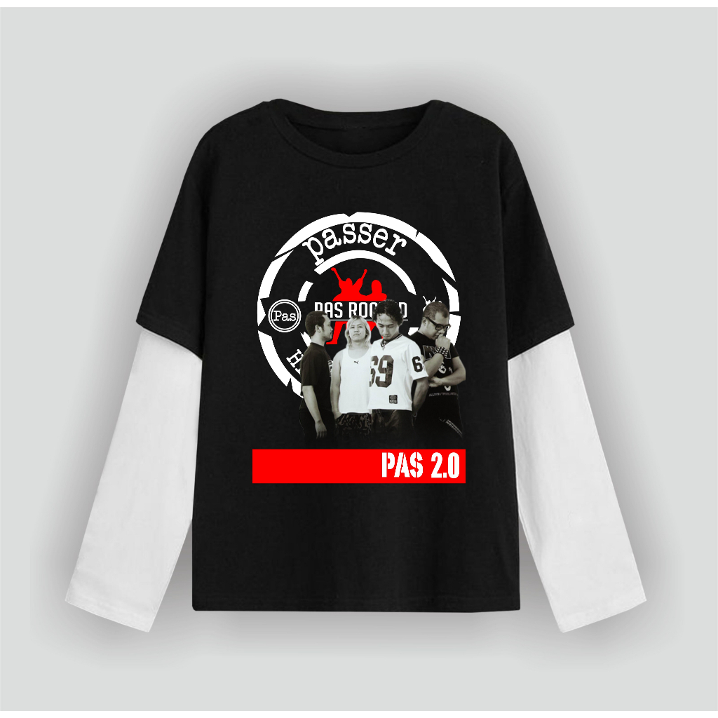 KAOS DISTRO DOUBLE LAYERS MUSIC PAS BAND PAS 2.0 DISTRO PASSER