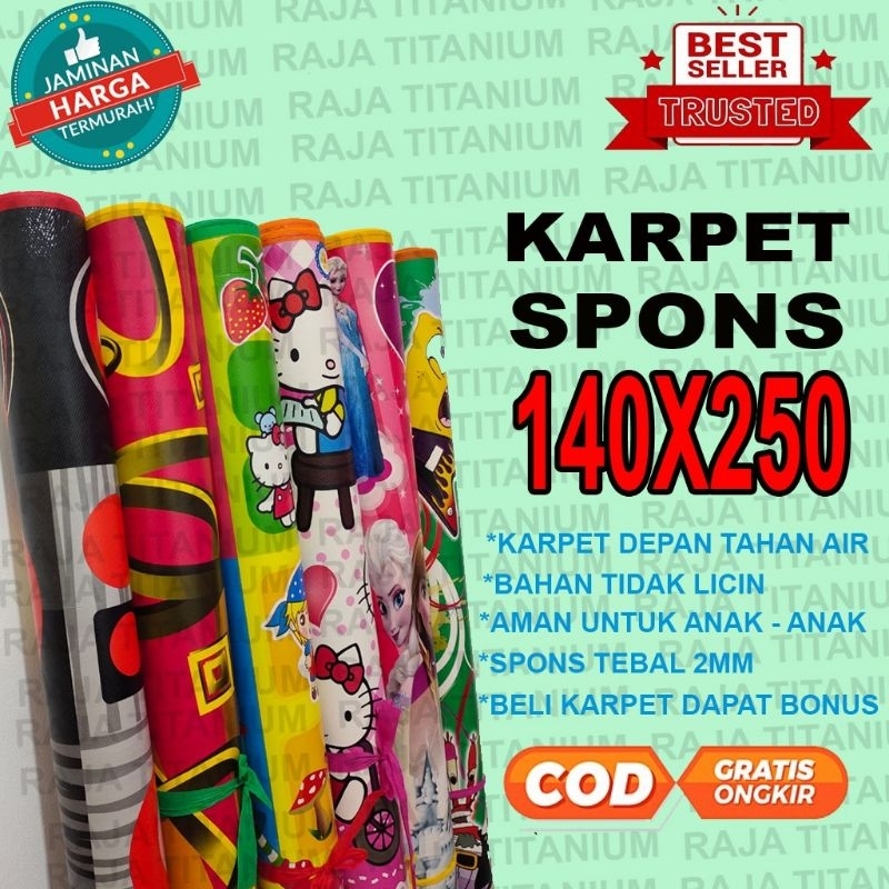 Karpet Motif Doraemon Ukuran JUMBO - Karpet Quilting Ukuran Jumbo 250x140 - Karpet Lantai Karakter -