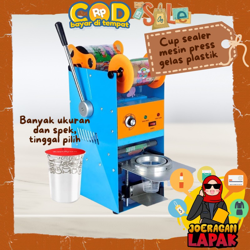 [JOERAGAN LAPAK] CUP SEALER MESIN PRESS GELAS PLASTIK MANUAL SEALING MACHINE MIYOSHI NIZEN HAPPY FUN