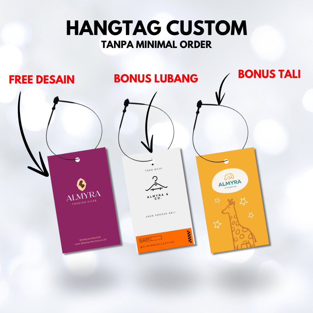 

HANG TAG CUSTOM | LABEL MEREK BAJU | HANGTAG BAJU | TAG LABEL HAMPERS