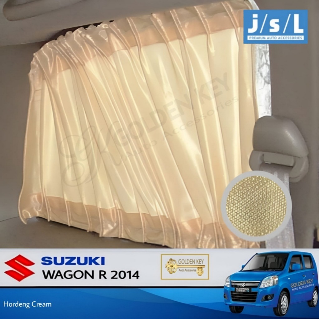 JSL Gorden Mobil Hordeng Wagon R 2014 Curtain Cream
