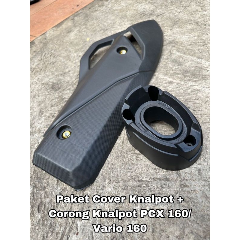 PAKET COVER KNALPOT TAMENG KNALPOT VARIO 160 / PCX160 + CORONG KNALPOT + 2PCS BAUT BAHAN TEBAL ANTI