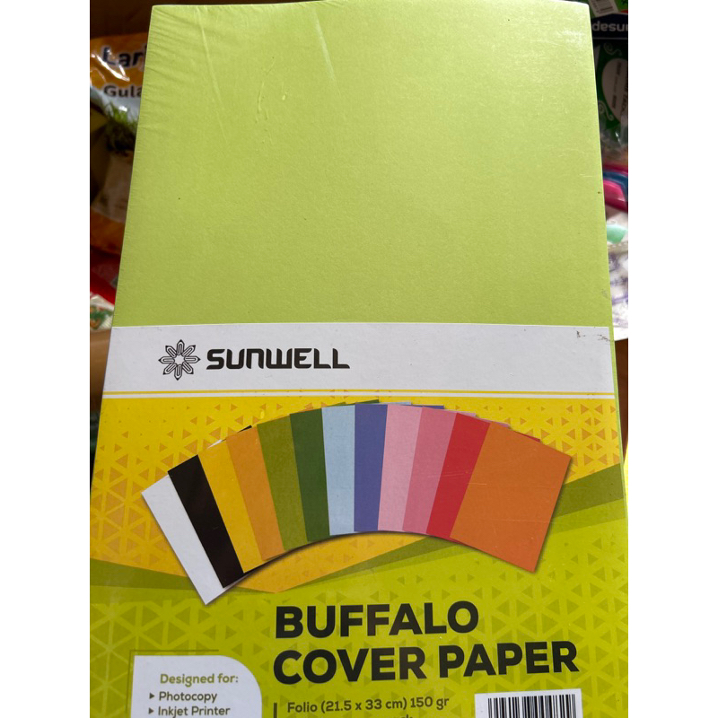 

kertas buffalo warna hijau melon sunwell folio uk 21,5x23cn isi 100 lembar