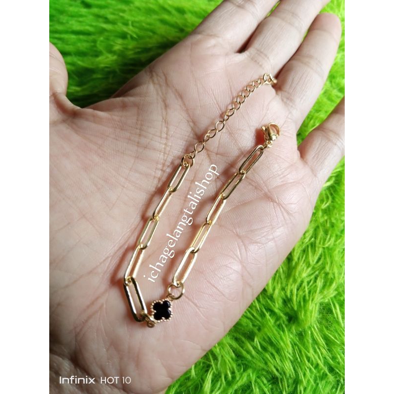 gelang paperline clover 0, 2 gram Semar nusantara