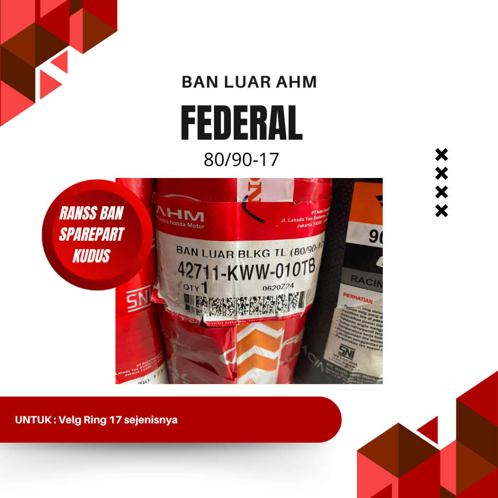 ban luar AHM FEDERAL 80/90-17