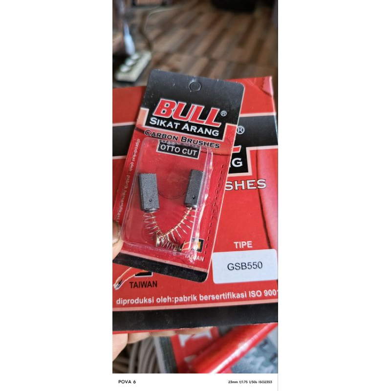 Arang carbon brush bull GSB550 for mesin bor Bosch impact drill 13mm 10 set