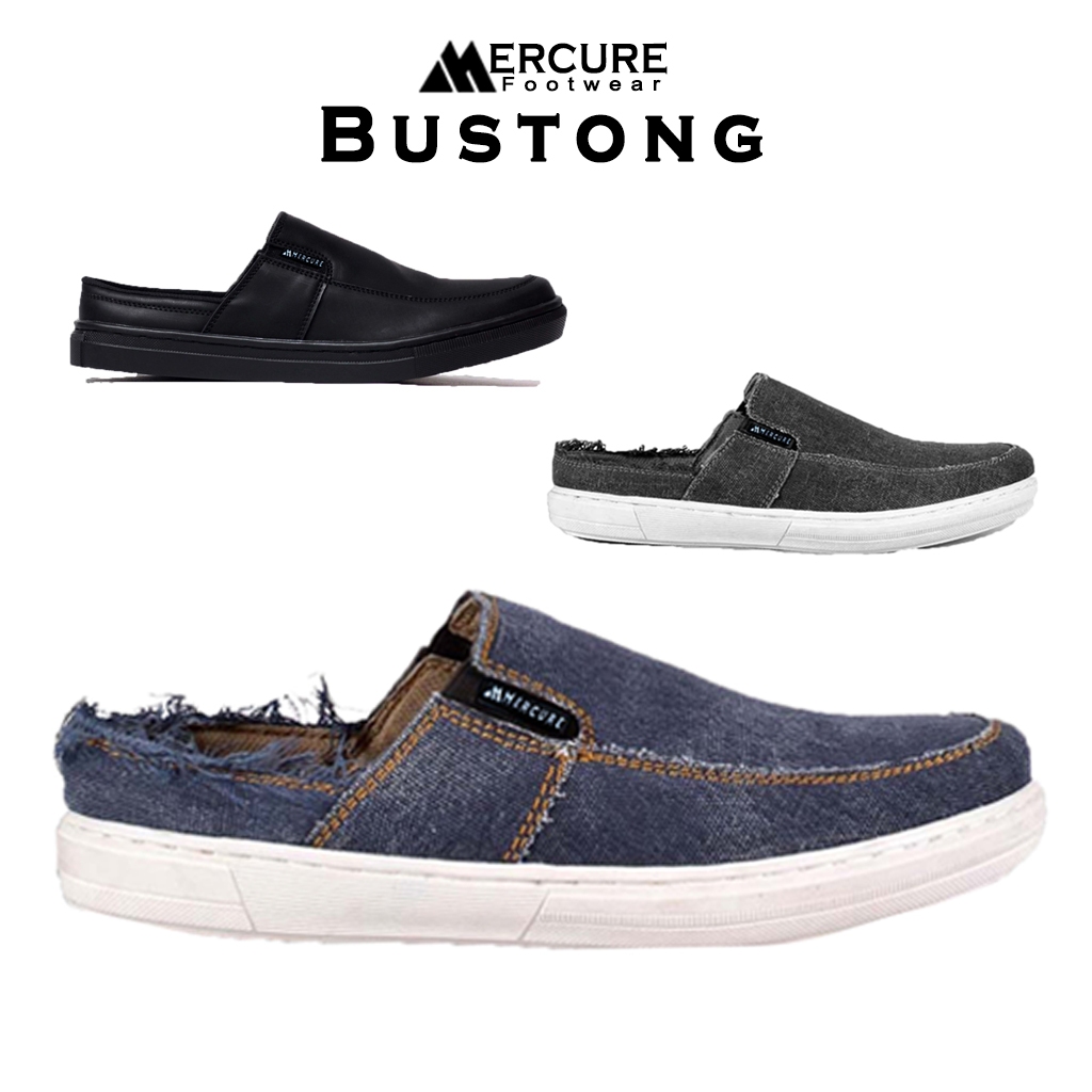Mercure Footwear - Bustong Blue Jeans | Sepatu Sandal Slip On Pria Big Size 45 46 47 48 49 50 51 52