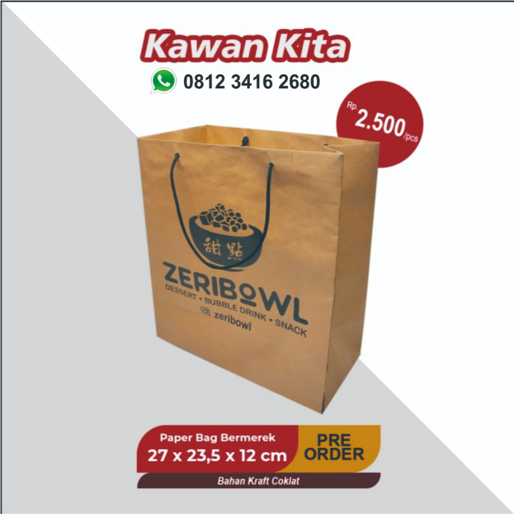 

cetak Paper Bag Bermerek berlogo murah