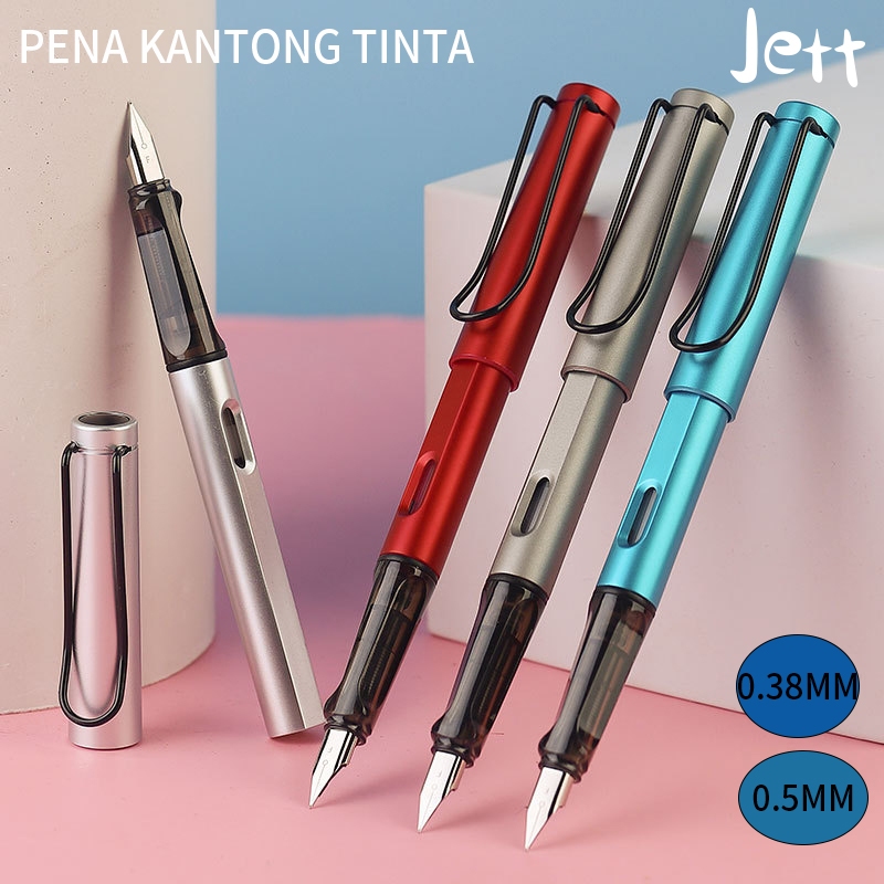 

Fountain Pen/pena universal/pen blotting putarHemat Tinta 0.38mm/0.5mm tidak mengandung tinta -Jett