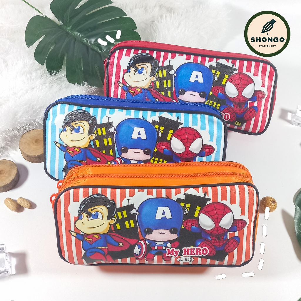 

Pencil Case Double Zipper Marvel | Tempat Pensil Besar Multifungsi untuk Sekolah dan Anak Laki-laki | H-843