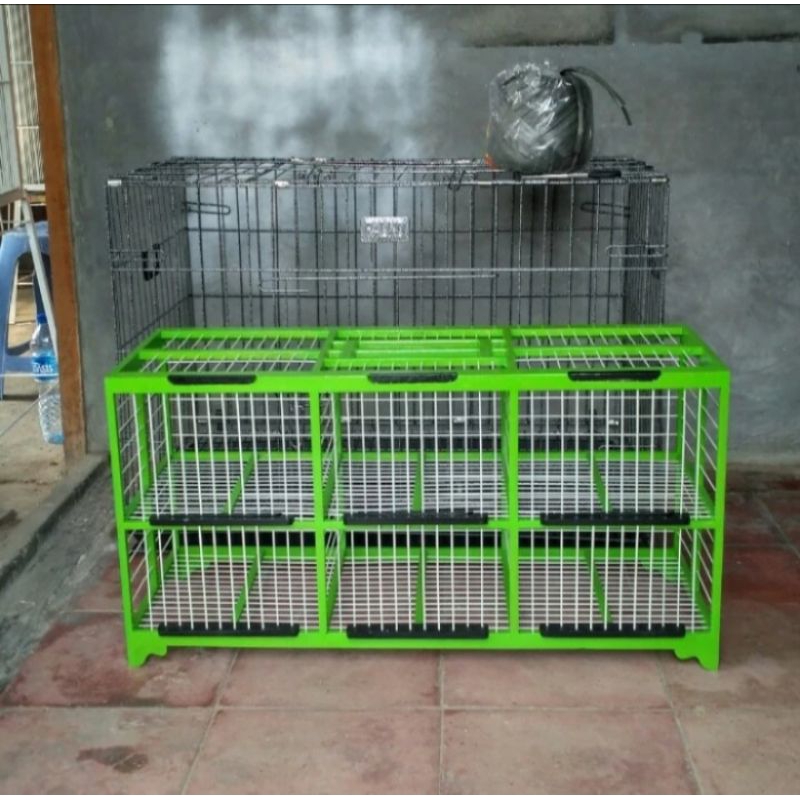 Kandang burung dara jemur pintu 6 jari jari fiber