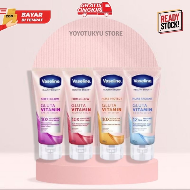 Vaseline Soft Glow Gluta Vitamin Spf 20 Body Serum 180 ml | Vaseline Body Lotion| HBL