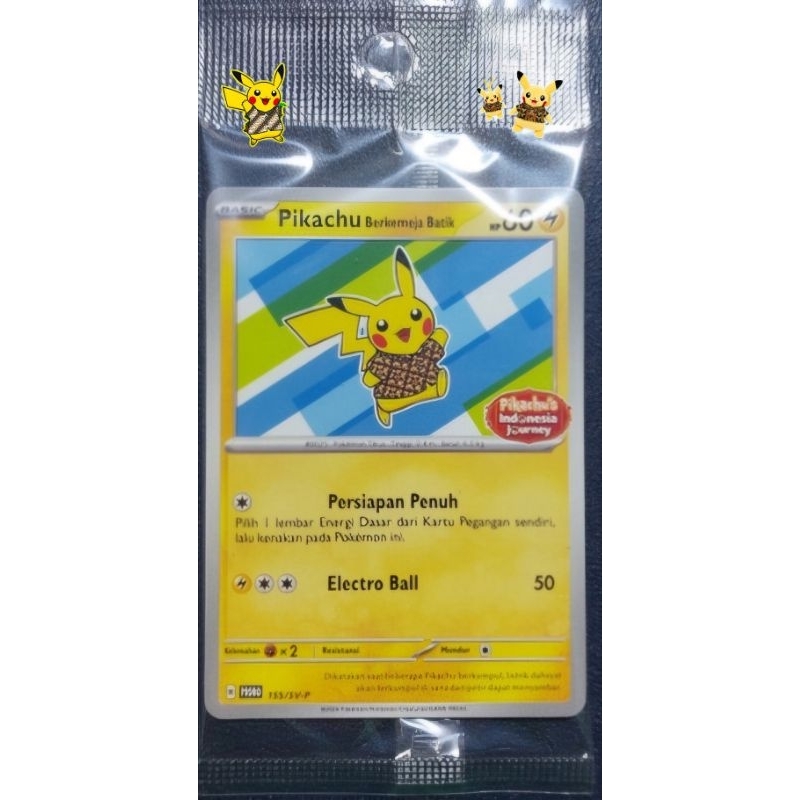 PROMO ORI Kartu Pikachu Batik v3 Staryu pokemon indonesia Segel Sealed