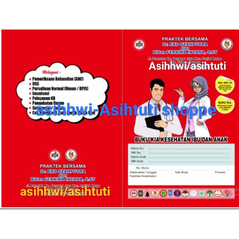 

Paket 100 buku KIA Custom Cetak Cover Klinik/RS/Praktik/Bidan/Dokter