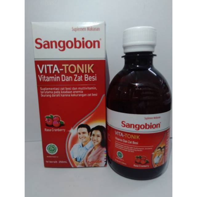 SANGOBION VITATONIK SIRUP 250 ML 400ml DEWASA/PENAMBAH DARAH/MENGATASI KURANG DARAH