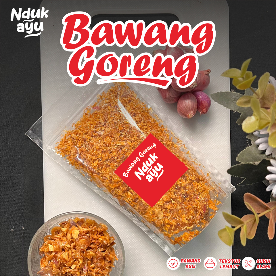 

Bawang Goreng Bawang Merah Asli Tanpa Campuran Tepung Nduk Ayu