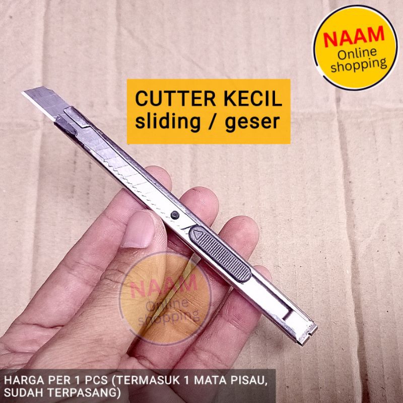 

CUTTER KECIL MODEL GESER - PISAU KATER KECIL - PISAU CUTER ALAT POTONG SLIDING / GESER