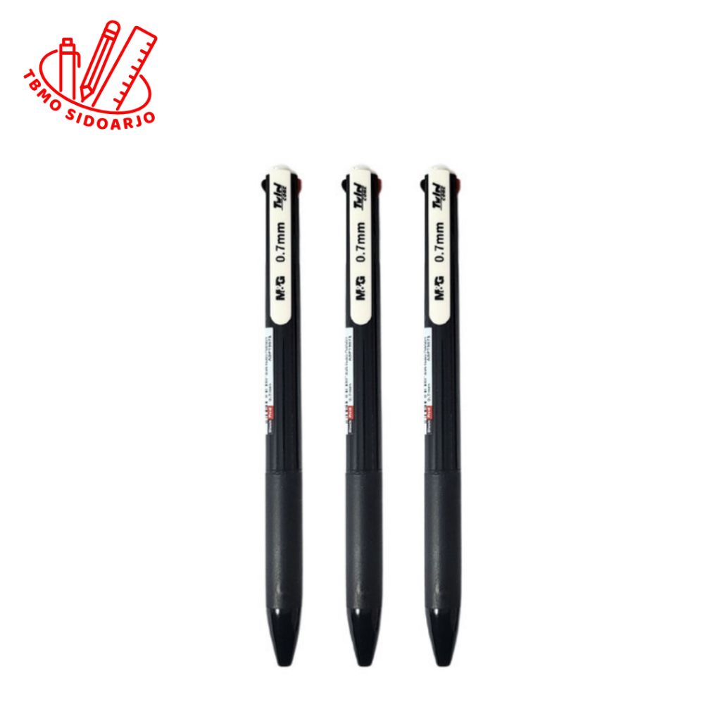 

TBMO M&G Twin Ballpoint Pena Pen Pulpen Retractable Hitam Merah ABPT9871